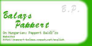 balazs pappert business card